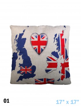 UNITED KINGDOM PRINT CUSHION & FILLER